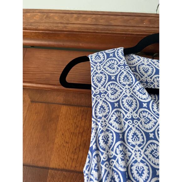 Vineyard Vines Women's Jersey Knit Geometric Knee Length Dress Blue/White SZ XS - Picture 7 of 10